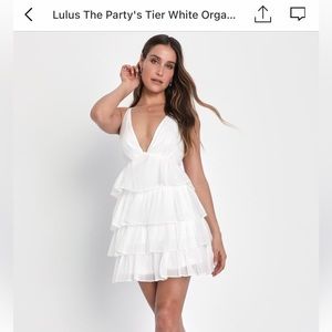Lulus White Ruffle Mini Dress